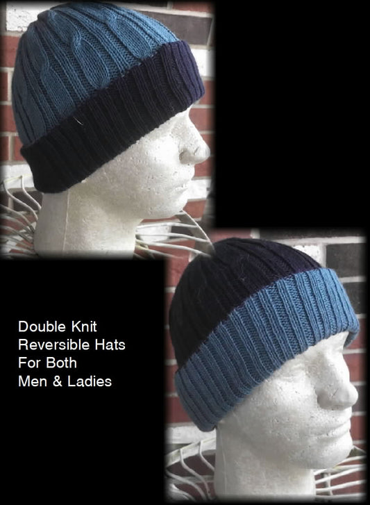 Alpaca Hunter Hat – Double Knit Reversible Beanie